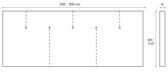 Buttons hoofbord extrabreed BedHabits